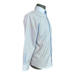 ENZO Custom Tailored Light Blue Cotton Button-Up Long Sleeve Men's Shirt Size M