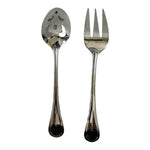 CAMBRIDGE 2-Piece Stainless Steel Salad Serving Set Spoon Fork Silver VG