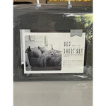 MODERNE ELEGANCE Gray Queen Brushed Microfiber 4-Piece Bedding Sheet Set NIP
