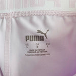 PUMA Lila Logo Band High Waist Cropped Leggings Pink Lilac Womens Size L