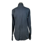 ZARA Black 100% Cotton Textured Slim Fit Button Down Long Sleeve Dress Shirt S