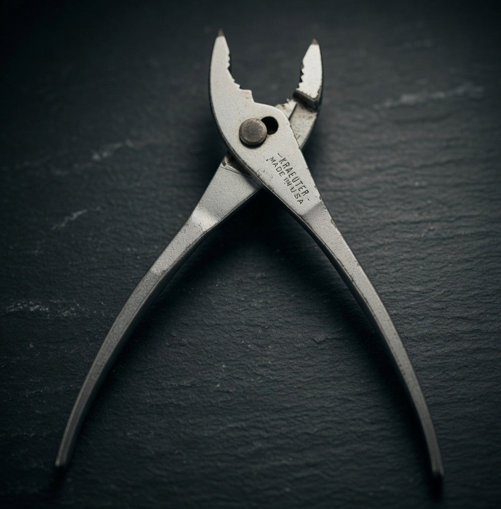 Vintage Kraeuter Co Slip Joint Pliers Made in USA Forged Steel Professional Tool