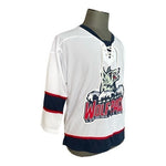Hartford Wolf Pack AHL Hockey Jersey White Blue Red Polyester Youth Sz XL NWT