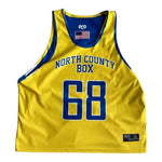 Unisex Athletic Jersey L Blue Yellow Reversible Tank Top DriFIT Mesh Performance