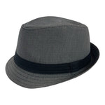 Weatherproof Grey Black 100% Polyester Short Brim Fedora Mens Hat Sz Large EXC