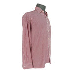 Debenhams Men's Pink Red Checked Plaid Shirt 16.5 Long Sleeve Classic Fit VG