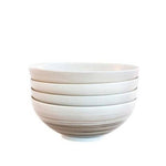 Bambeco Dakota Porcelain Birch Pattern Cereal Soup Bowls 8" Set 4 Portugal New
