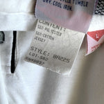 Tail Men's White Black Grey Stripe Polo Shirt L Cotton Polyester Blend Excellent
