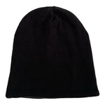 SMOG Dusty Heroes Printed Reversible Black White Gold Beanie Hat Sz S/M VG