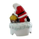 Vintage 1983 Roman The Kneeling Santa Musical Figurine Baby Jesus 5.5"