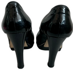 FABIANI Italy Black Leather Crystal Stiletto Heels Platform Pumps Designer Shoes
