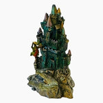 Cast Iron Medieval Castle Dragon Monument Statue 3"x1.8" Multicolor Figurine