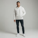 ASRV Men's White Tech-Terry Training Hoodie Water-Repellent Pullover Size XS VG