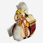 Handmade Plush Sleepy Eye Camel Statue 5.5x5" Kazakhstan Souvenir Embellished VG