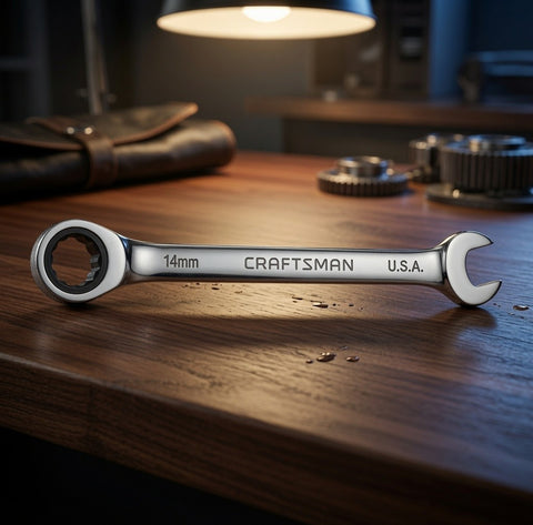 Craftsman USA 14mm Ratcheting Combination Wrench 12 Point Metric Vintage