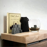 QUISEEN Chill ROCKS Whiskey Stones Set of 9 Gray Soapstone Beverage Chillers NIB
