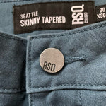 RSQ Seattle Washed Navy Cotton Skinny Tapered Flat Front Chino Pants S 30x30 EXC