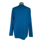 Apple Unisex Turquoise Blue Cotton Long Sleeve Tee XLT Crew Neck NWT