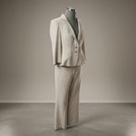 White House Black Market Womens 2pc Suit Set Blazer & Sleek Boot Pants Size 8 VG