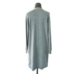 89th & Madison Open Front Knit Duster Cardigan Gray Womens Size M