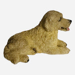 Golden Retriever Laying Puppy Figurine 2" Resin Beige Sculpture Vintage VG