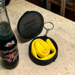 Reusable Drinks Straw Key Chain in Yellow New