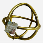 Prestbury Gold Metal Orb Decorative Sphere 6x6 Sculpture Home Accent Decor NWT