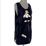 Women's Black Premium Loose Fit 3D Stylist Apron Dress S-L Professional EXC