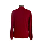 Gap Men's Wine Red Merino Wool V-Neck Sweater L 100% Extra Fine Merino Good+