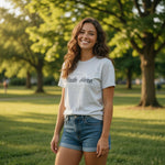 Made Here Cross Country Women's Heather Gray Tee XL Cotton USA Made New