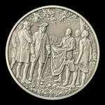 Franklin Mint History of Colonial America Pewter Medal Founding of Savannah VG