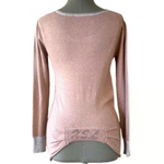 Embellished Butterfly Wool Crewneck Sweater Women’s Brown Gray Long Sleeve Sz S