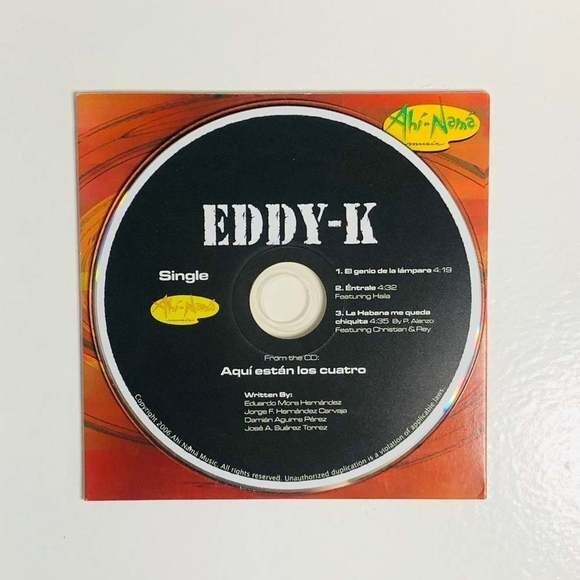 Rare! CD Eddy - K - From the CD Aqui Estan Los Cuatro