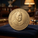 Franklin D. Roosevelt 32nd President 1933-1945 Brass Commemorative Medal Token