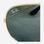 Vintage Ray-Ban Gold Metal Frame Aviator Sunglasses UV Protection