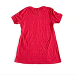 MADE HERE Cross Country Women's Tee XL Heather Strawberry White Cotton NWOT