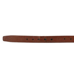 Men’s Belt JOS. A. BANK Black Croco Pattern Genuine Italian Leather Gold Buckle