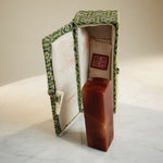 Vintage Chinese Carnelian Agate Seal Stamp Chop with Fabric Box Carved VG