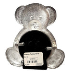 Silver Plated Teddy Bear White Photo Frame 2x2" Tabletop Child's Picture NWT