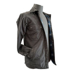 Alpine Design Men's Gray Cotton Rivet Front Jacket S Plaid Quilted Lining VG