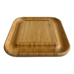Bamboo Wood Cheese Board Charcuterie Platter Set with Cutlery 12.5" NIB