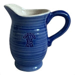 Vintage Blue Ceramic Pitcher 6.5x3.5x5.5" Country Farmhouse Pottery Jug NWOT