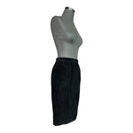 Vintage ADA Black 100% Suede Leather High Waist Pencil Skirt Sz 7/8 28W EXC