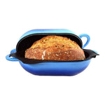 LoafNest Artisan Bread Kit Blue Cast Iron Dutch Oven Baker Nonstick Liner NIB