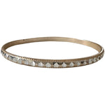 Women's Bracelet Dimond Cut Gold & Silver Tone Bangle Bracelet Costume Jewelry