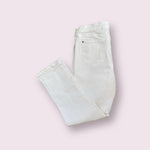 Old Navy White Cotton Boyfriend Straight Jeans Women Size 8 27" Inseam EXcellent