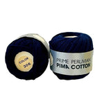 Lot 2x Vintage Cascade Prime Peruvian Pima Cotton Yarn Navy Blue 100 Yards NWT