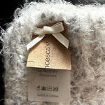 Francesca's Eyelashpop Fleece Lined Socks Ivory Anti-Slip Crew Unisex NWT