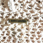 BILLABONG Beige Crochet Knit Duster Cardigan Open Front Coverup Women M VG