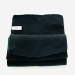 Double Layered Acrylic Knit Scarf Black Unisex Neck Warmer 70"x11" NWOT